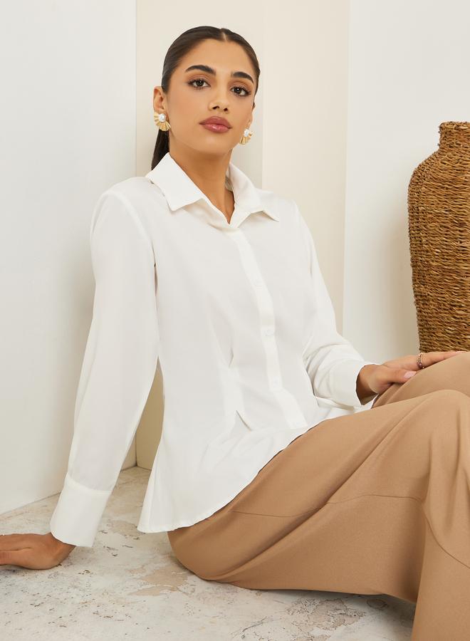 Styli Women White Long Sleeve Shirt - Image 1